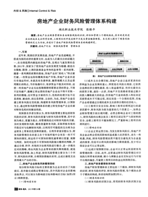 房地产企业财务风险管理体系构建(PDF X页)